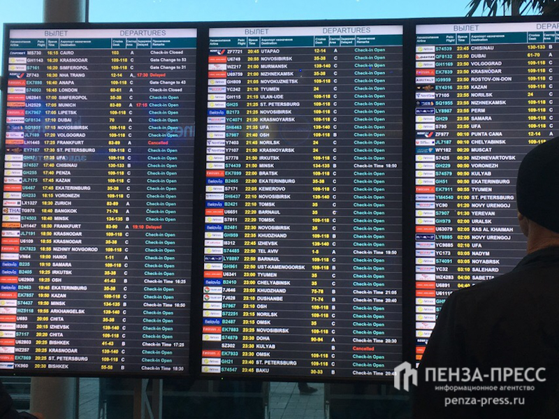 
		
		Пензенцев предупредили об отмене части авиарейсов из Москвы в феврале
		
	