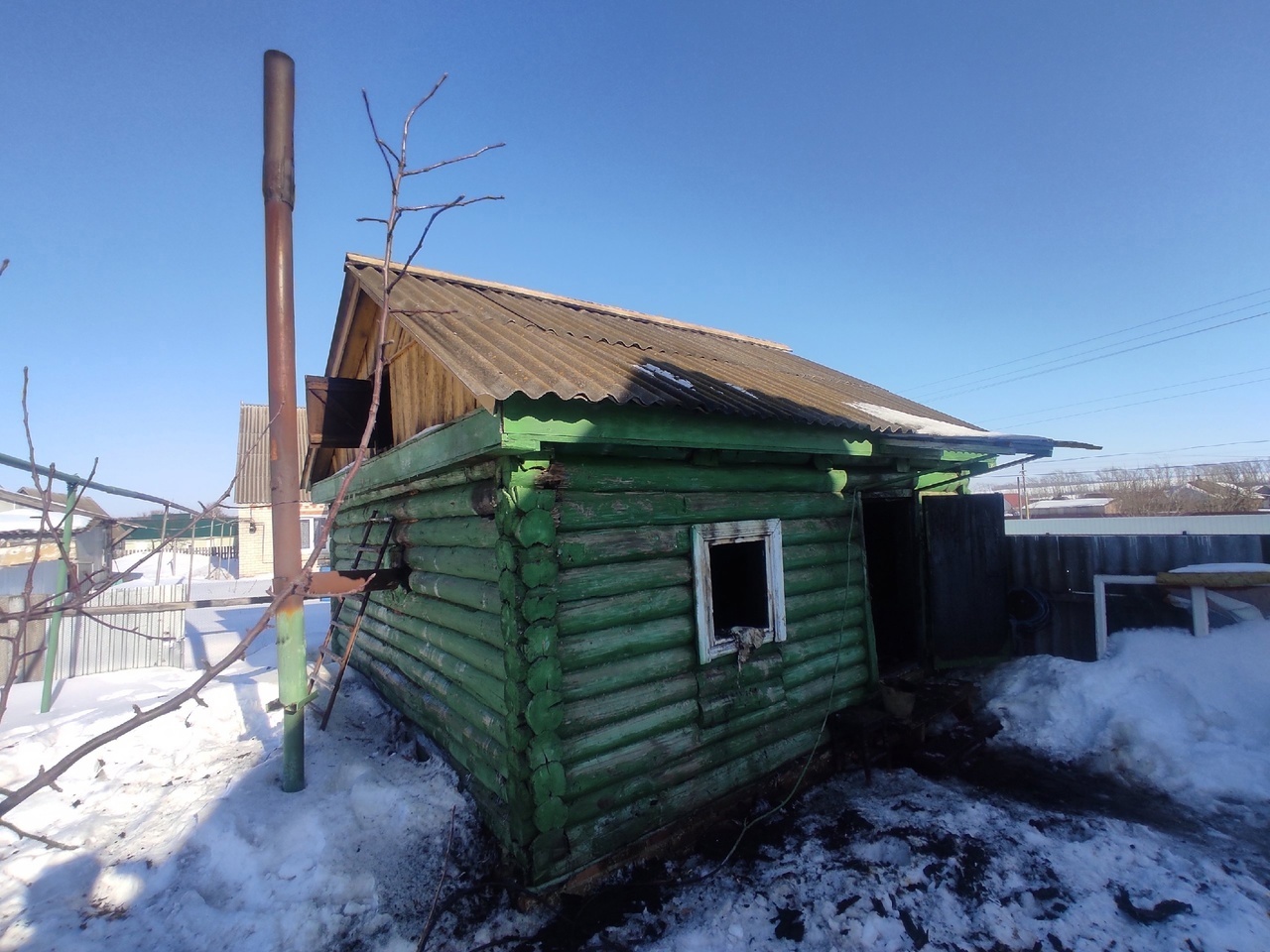 В Земетчино сгорела баня