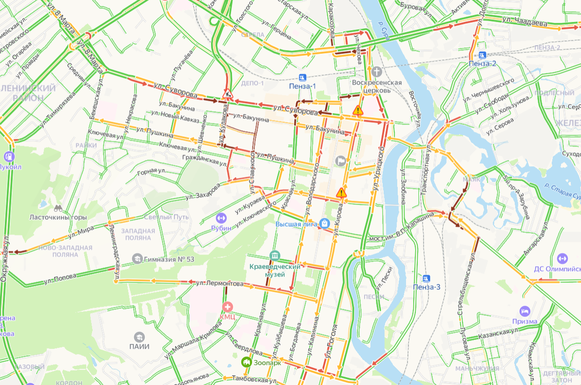 Карта пробок ульяновск