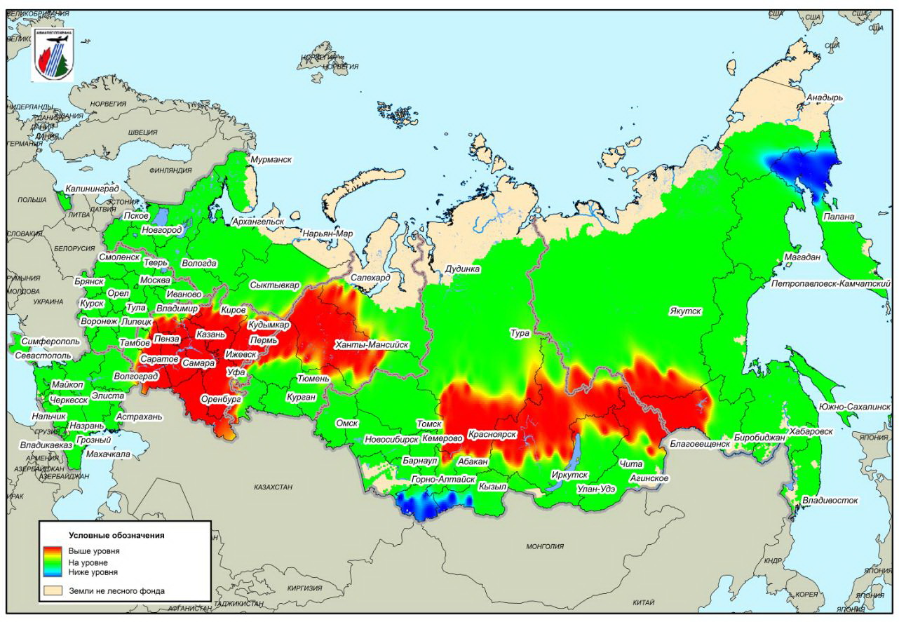 Карта пожароопасных районов россии