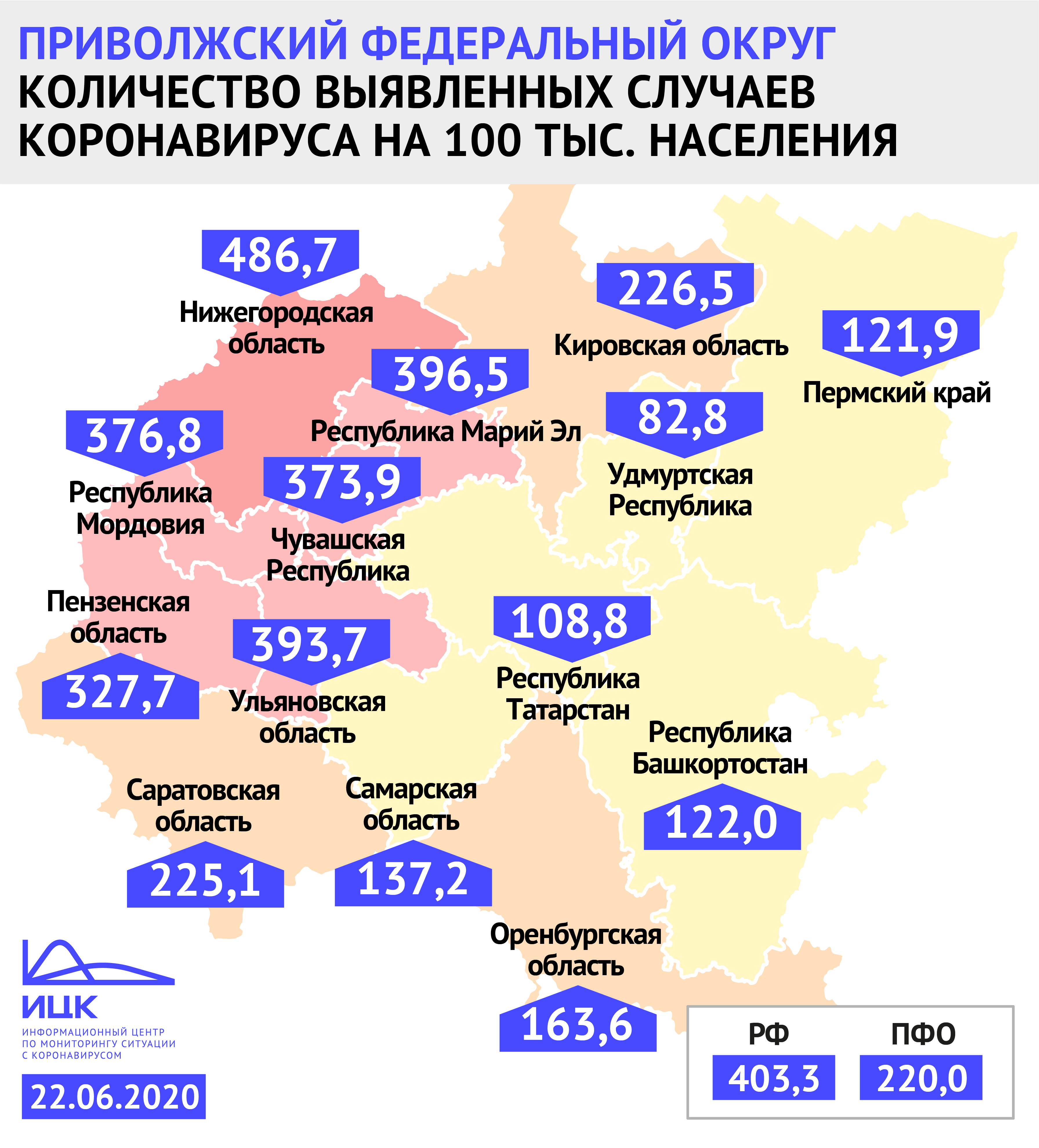 Численность населения нижегородской. Коронавирус Приволжский федеральный округ статистика. ПФО регионы. Население Марий Эл на 2020. Число заболевших на 100 тыс населения.