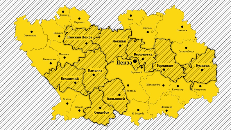 Карта наровчата пензенской области