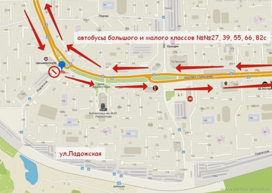 Маршрутка 39 пенза схема движения на карте с остановками